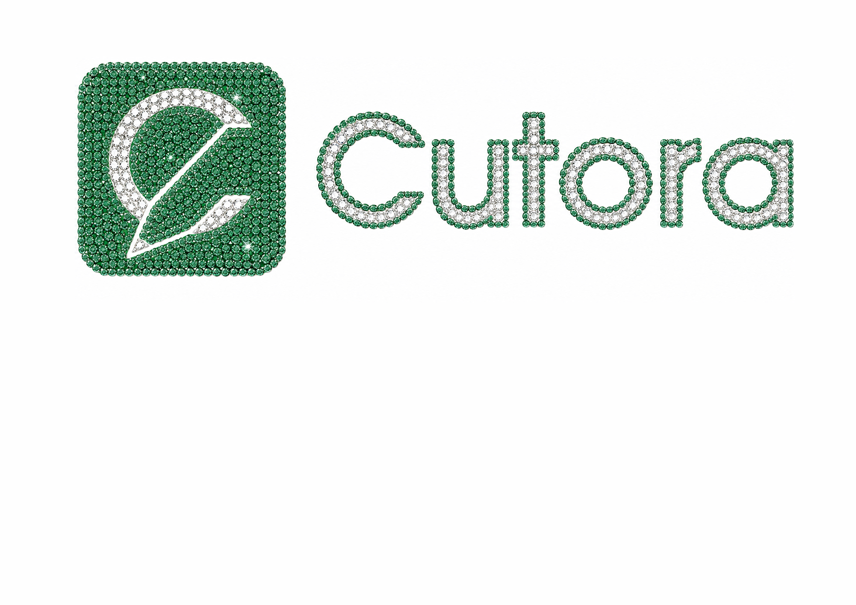 Lavoro ricoperto di strass creato da un template Cutora
